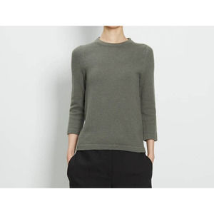 Lauren Manoogian Size 2 Medium Loden 3/4 Sleeve Crewneck Sweater Tee Alpaca NWT